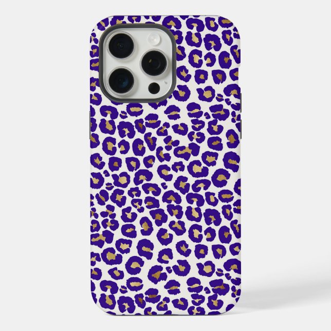 Lila Leopard-Muster iPhone Hülle (Rückseite)