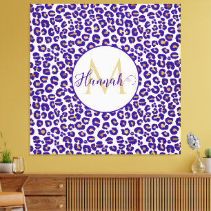 Lila Leopard-Muster Leinwanddruck