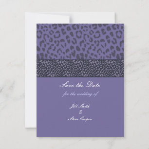 Lila Leopard Muster Save the Date