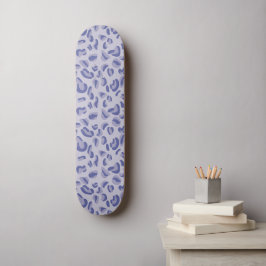 Lila Leopard-Musterdigitaler Lavendel Skateboard