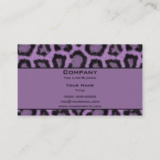 Lila Leopard Visitenkarte