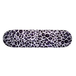 Lila Leoparddruck Skateboard