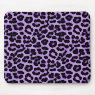 Lila Leoparden Druckmuster Mousepad
