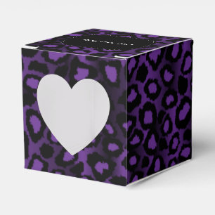 Lila Leopardmuster Geschenkschachtel