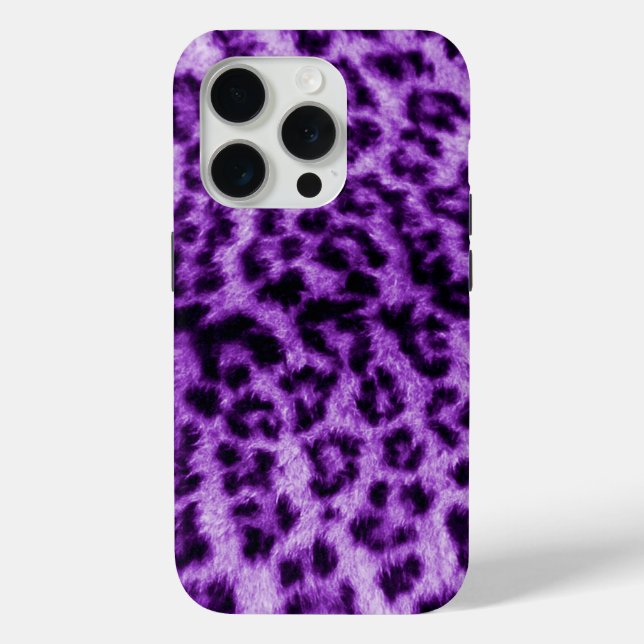 Lila Leopardrucke Case-Mate iPhone Hülle (Rückseite)