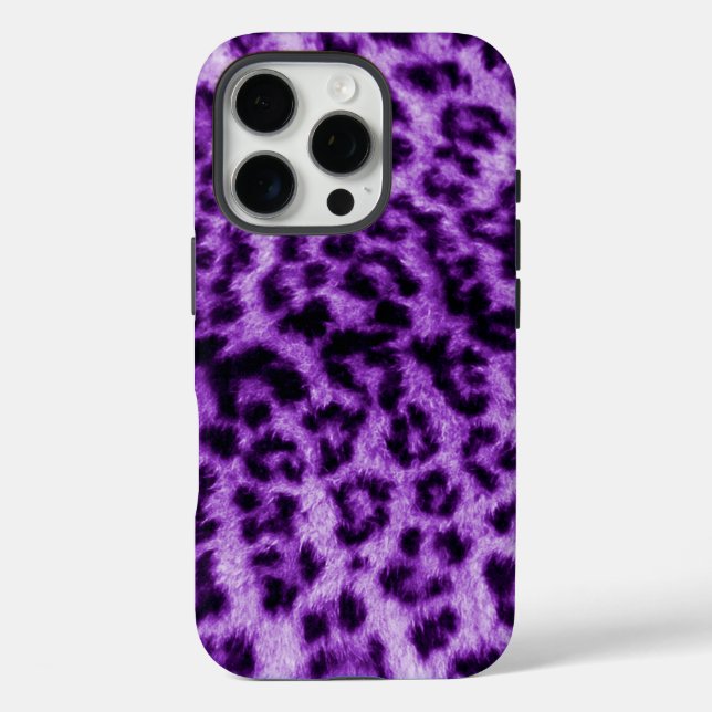 Lila Leopardrucke Case-Mate iPhone Hülle (Rückseite)