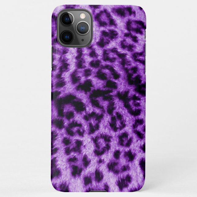 Lila Leopardrucke iPhone Hülle (Rückseite)