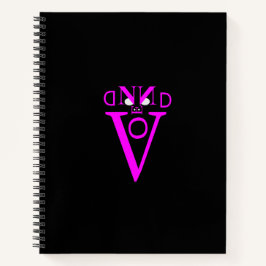 Lila Letter Face Spirale Notebook Notizbuch