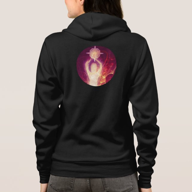 Lila Leuchtdichte Hoodie (Rückseite)