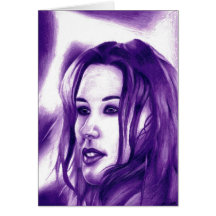 Lila Leute Frauen Portrait Originelle Kunst