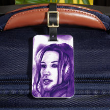 Lila Leute Frauen Portrait Originelle Kunst
