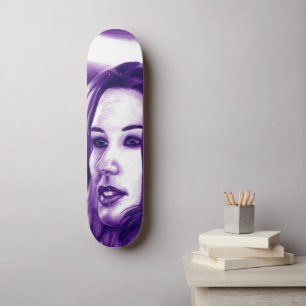 Lila Leute Frauen Portrait Originelle Kunst Skateboard