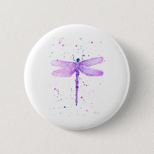 Lila Libelle Button