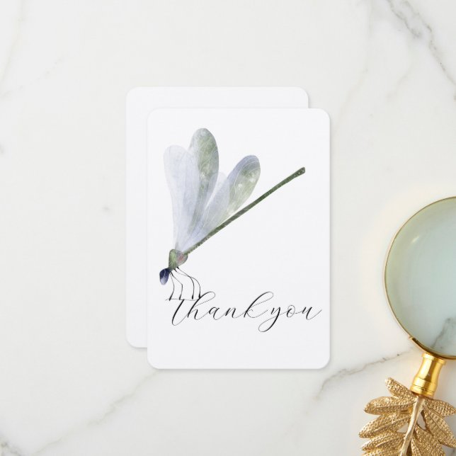 Lila Libelle Dankeschön Karte (Vorderseite/Rückseite Beispiel)