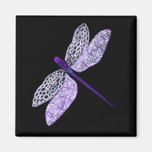 Lila Libelle Magnet