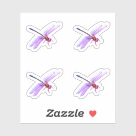 Lila Libellen Aufkleber