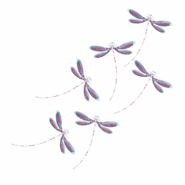 Lila Libellenmagnet Fotoskulptur Magnet (Vorne)