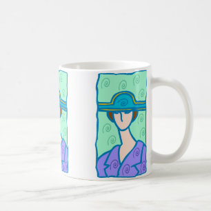 lila Libra-Frau der 1920er Jahre Kaffeetasse