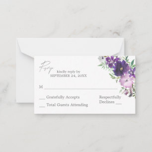 Lila Licht und dunkle Flora 2SM No Meal UAWG Mitteilungskarte