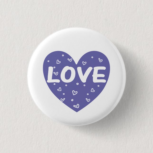 Lila Liebe Button (Vorderseite)