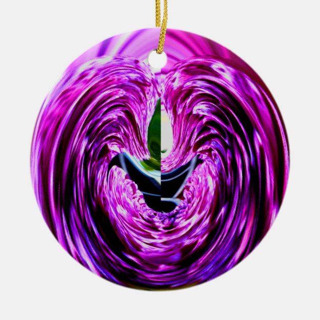 Lila Liebe_ Keramikornament (Vorne)