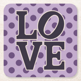 Lila LIEBE Lavendel Untersetzer Set