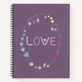 lila Liebe Notizbuch