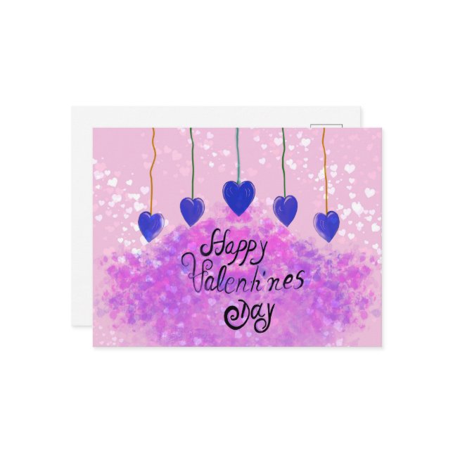 Lila Liebe Postkarte (Vorderseite/Rückseite Beispiel)