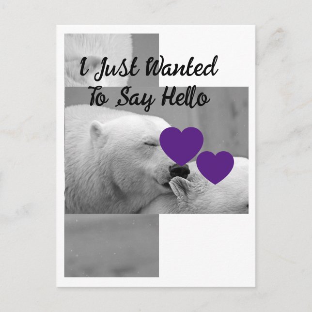 Lila Liebe Postkarte (Vorderseite)