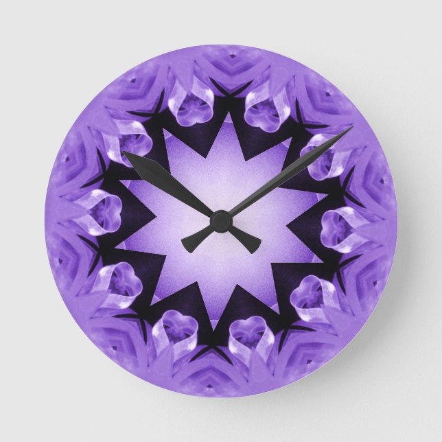 Lila Liebe_Uhr Runde Wanduhr (Vorderseite)