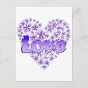 Lila Liebe und Milchprodukte Postkarte