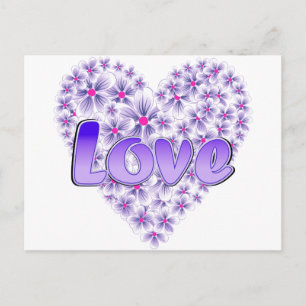 Lila Liebe und Milchprodukte Postkarte