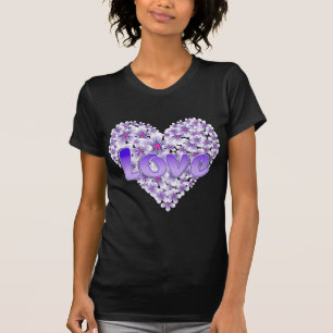 Lila Liebe und Milchprodukte T-Shirt