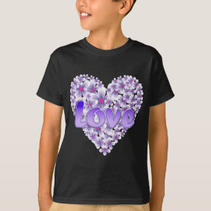 Lila Liebe und Milchprodukte T-Shirt