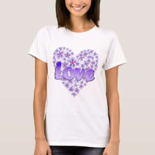 Lila Liebe und Milchprodukte T-Shirt