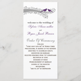 lila Liebhaber von Whimsy-Bäumen Hochzeitsprogramm Programm