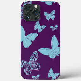 lila Light Blue Monarch Schmetterlinge Case-Mate iPhone Hülle