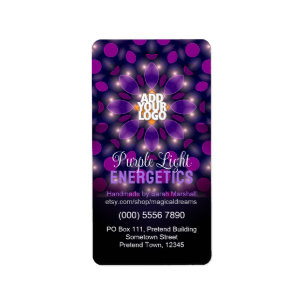 Lila Light Mandala Business Marketing Adressaufkleber
