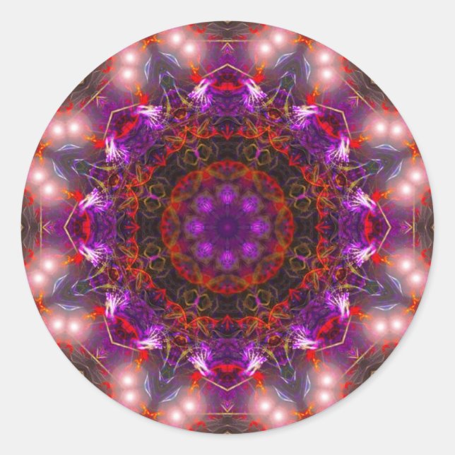 Lila Light Mandala Sticker (Vorderseite)