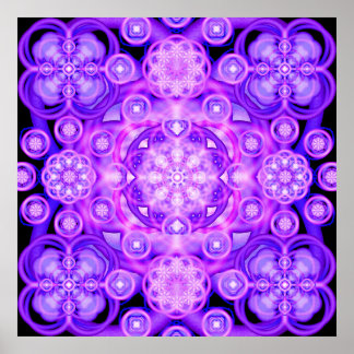 Lila Lights Mandala Poster