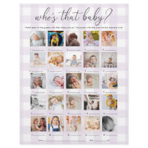 Lila Lila Gingham Wer ist das Baby 25 Foto Spiel