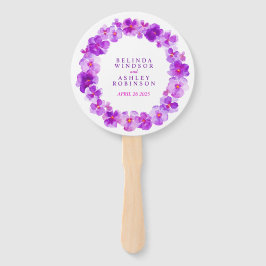 Lila Lila Pansy Aquareller Hochzeitsfans Fächer