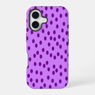 Lila lila Punkte iPhone 16 Hülle