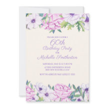 Lila Lilac Blume 60. Geburtstagsparty