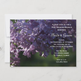 Lila Lilac-Blume Post Wedding Brunch Einladung
