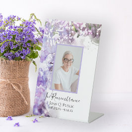 Lila Lilac Blume Wasserfarbenfeier Sockelschild