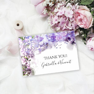 Lila Lilac Blume Wasserfarbenhochzeit Danke