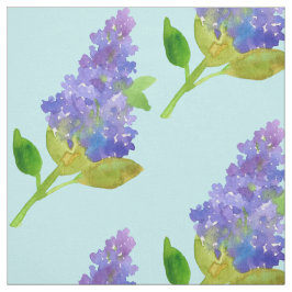 Lila Lilac Blume Watercolor Blue Stoff