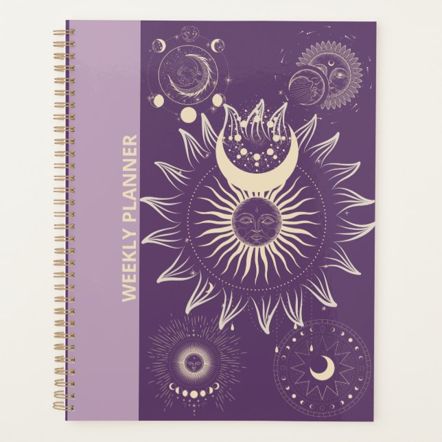 LILA/LILAC BOHO DESIGN WEEKLY PLANNER PLANER (Vorderseite)