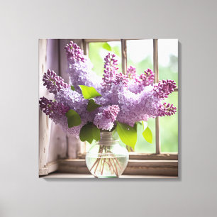 Lila Lilac Bouquet Leinwanddruck